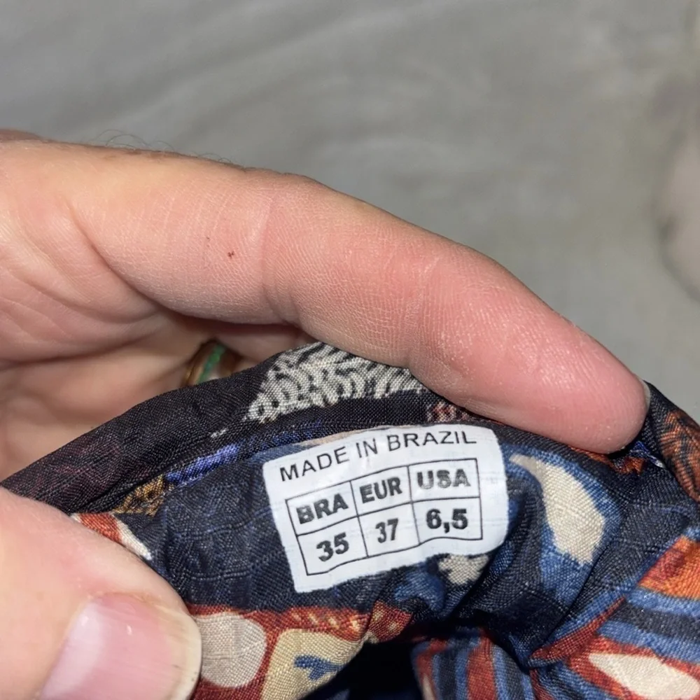 EUC FARM RIO Lug Sole Puffer Booties Pineapple Flower Women Quilted 6.5 Orange